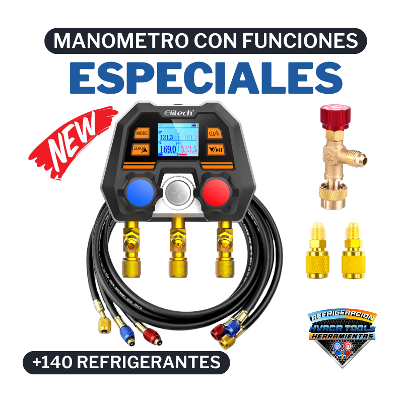 MANOMETRO DIGITAL ELITECH MS-100 PLUS + MANGUERAS