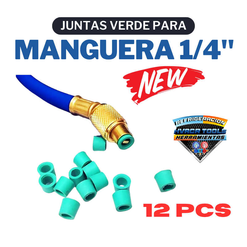 PACK 12 JUNTAS VERDES DE 1/4"
