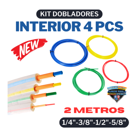 KIT DOBLADORES 4 PCS 2 MTRS 1/4"-3/8"-1/2"-5/8"