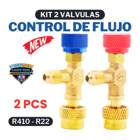 KIT 2 VALVULAS CONTROL DE FLUJO R22 Y R410 R32 MULINYU