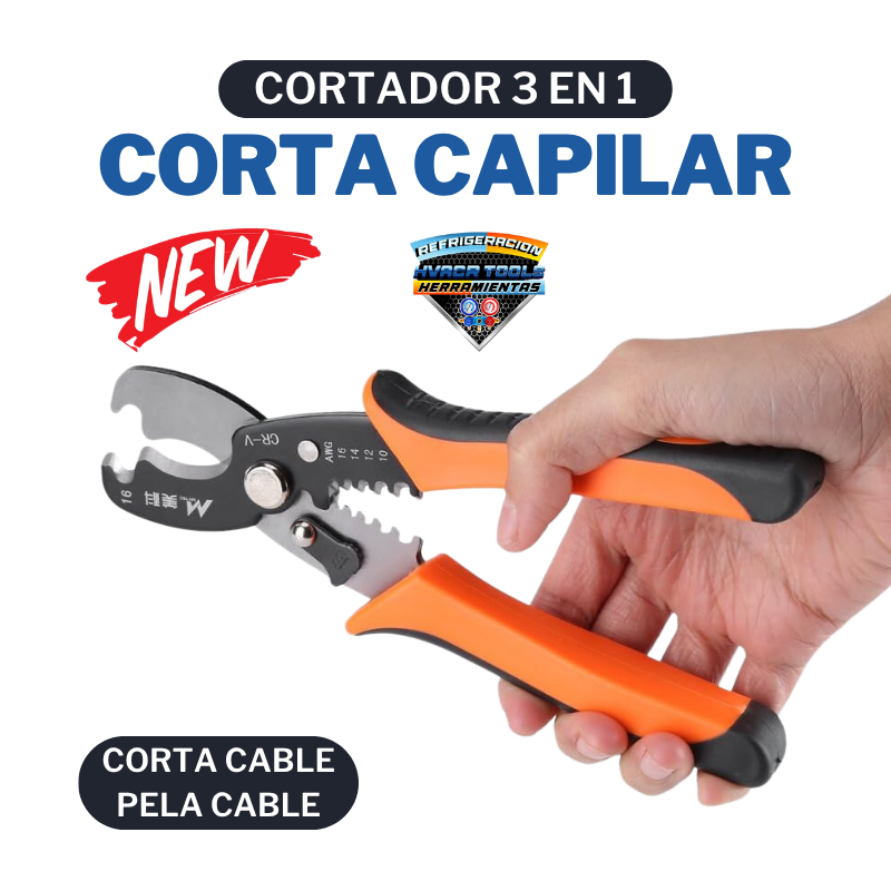 CORTADOR 3 EN 1 CORTA CAPILAR, CORTA CABLE Y PELA CABLE