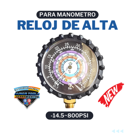 KIT 2 RELOJ DE MANOMETRO ALTA & BAJA R410A R134a R22 R404A