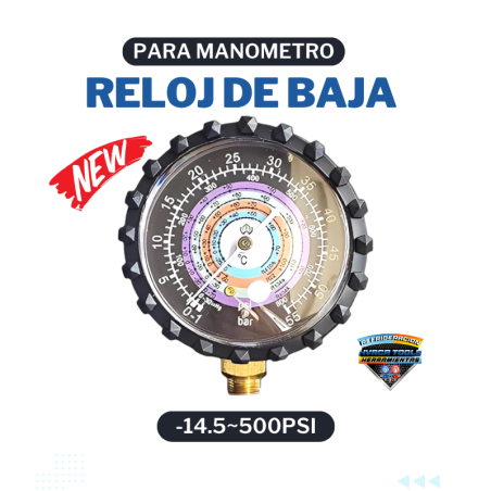 KIT 2 RELOJ DE MANOMETRO ALTA & BAJA R410A R134a R22 R404A