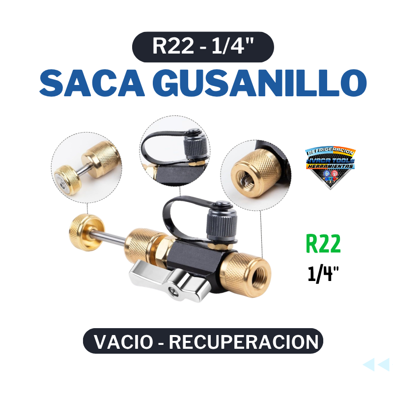 SACA GUSANILLO 1/4 - R22 NEGRO TIPO APPION