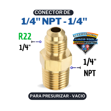 ADAPTADOR 1/4 NPT - 1/4" SAE