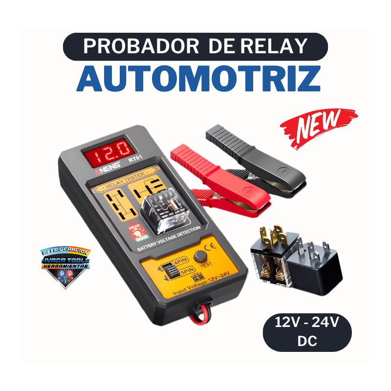 PROBADOR DE RELAY AUTOMOTRIZ 12-24V ANENG RT01