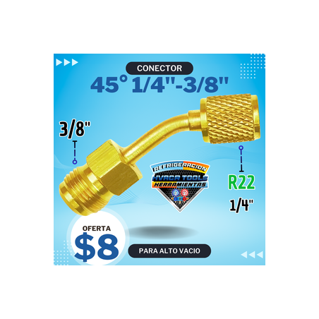 ADAPTADOR DE 45° 1/4-3/8