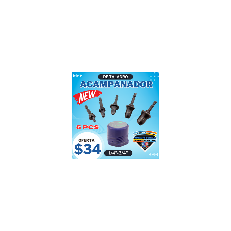 KIT ACAMPANADOR DE TALADRO 1/4-3/4 SUPER STARS ST-E900F
