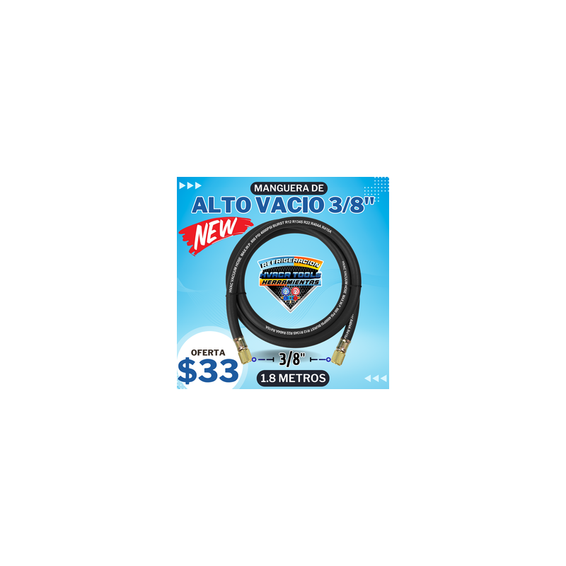 MANGUERA DE ALTO VACIO 3/8 1.8M