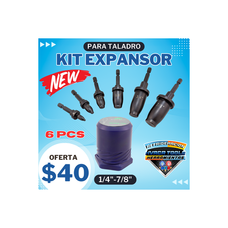 KIT EXPANSOR DE TALADRO 6 PCS SUPER STARS ST-E900S