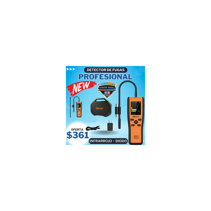 DETECTOR DE FUGA PROFESIONAL ELITECH IR-200