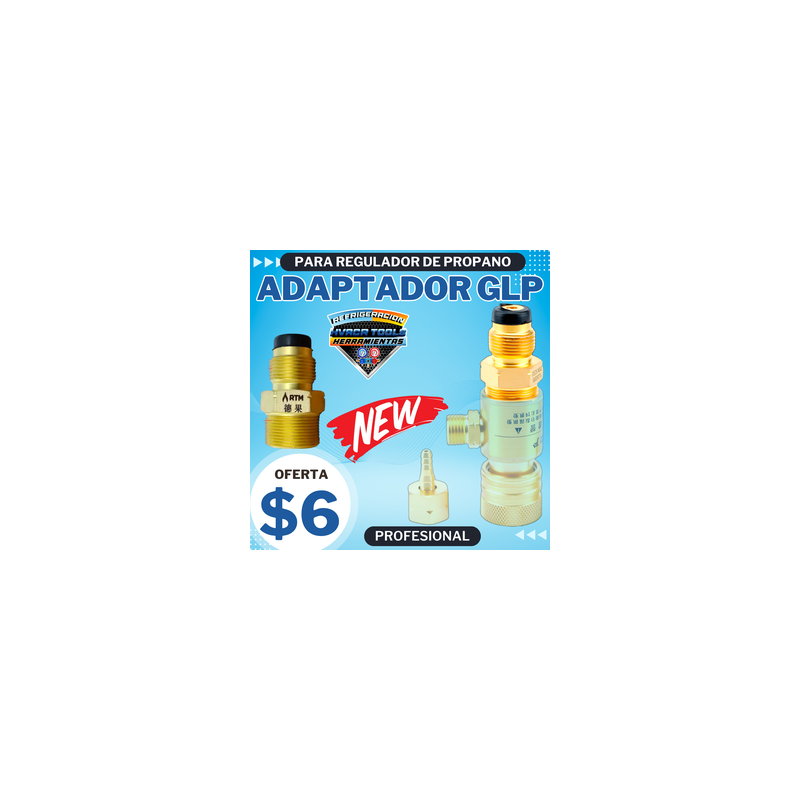 ADAPTADOR DE CILINDRO GLP GRIS PARA REGULADOR DE PROPANO RTM LP-C