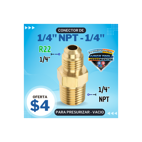 ADAPTADOR 1/4 NPT - 1/4