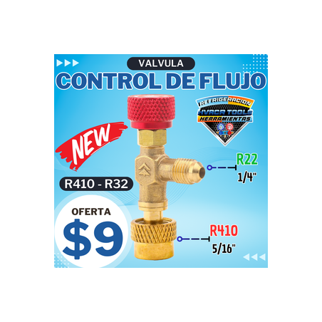 VALVULA CONTROL DE FLUJO 5/16 R410 HONGSEN HS-1221