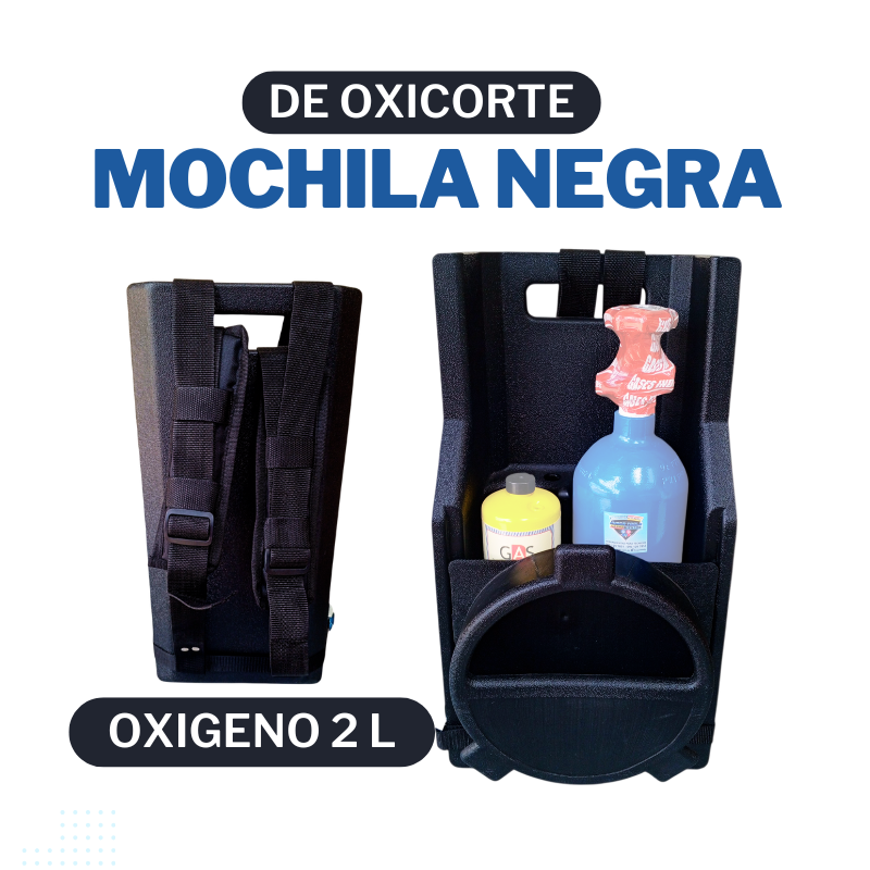 MOCHILA NEGRA DE OXICORTE 2L POLYTO