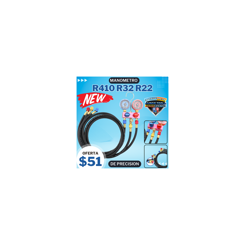 MANOMETRO R410 R32 R22 HONGSEN HS-M02-36