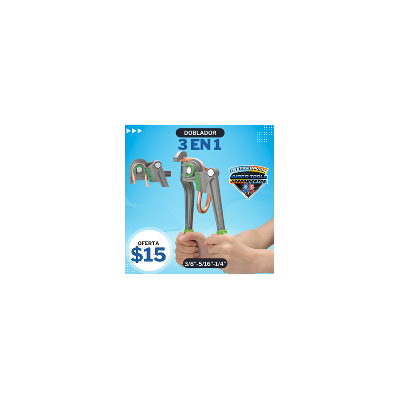 DOBLADOR 3 EN 1 PEQUEÑO 3/8-5/16-1/4 SUPER STARS ST-N368-180°